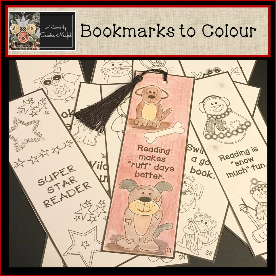 Bookmarks to Colour Digital Downloads