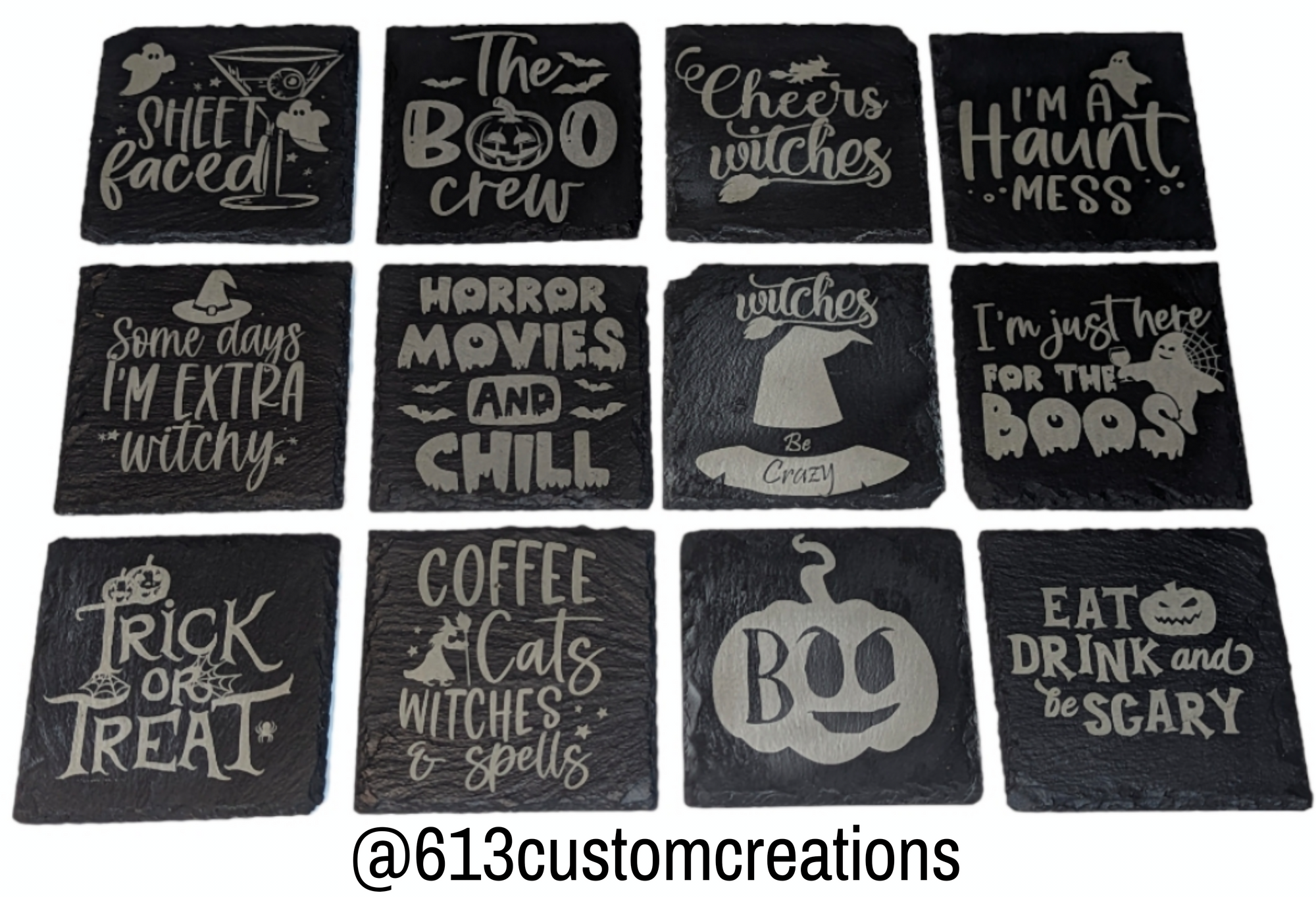 Halloween Slate Coasters (set of 4)