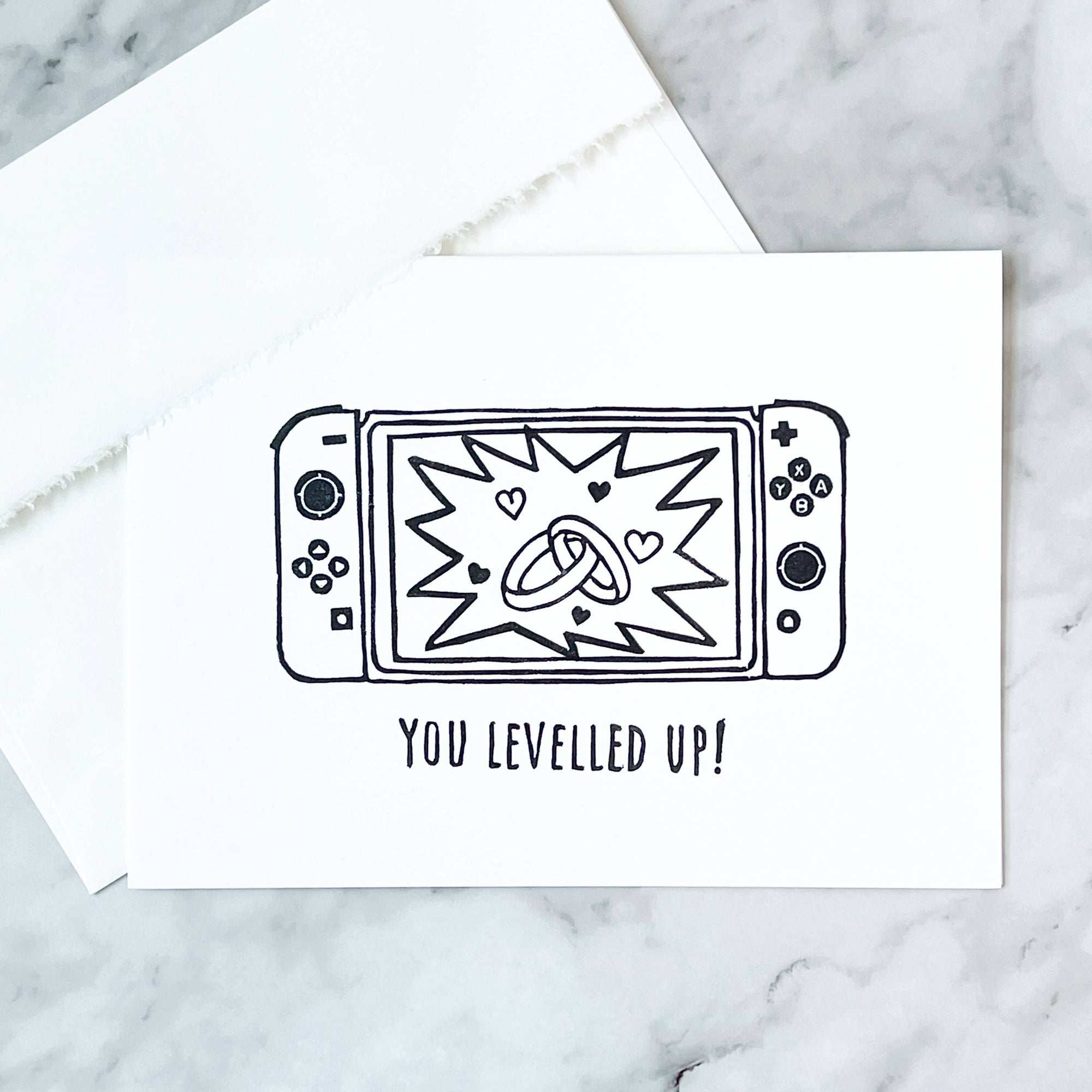 You Levelled Up funny wedding card