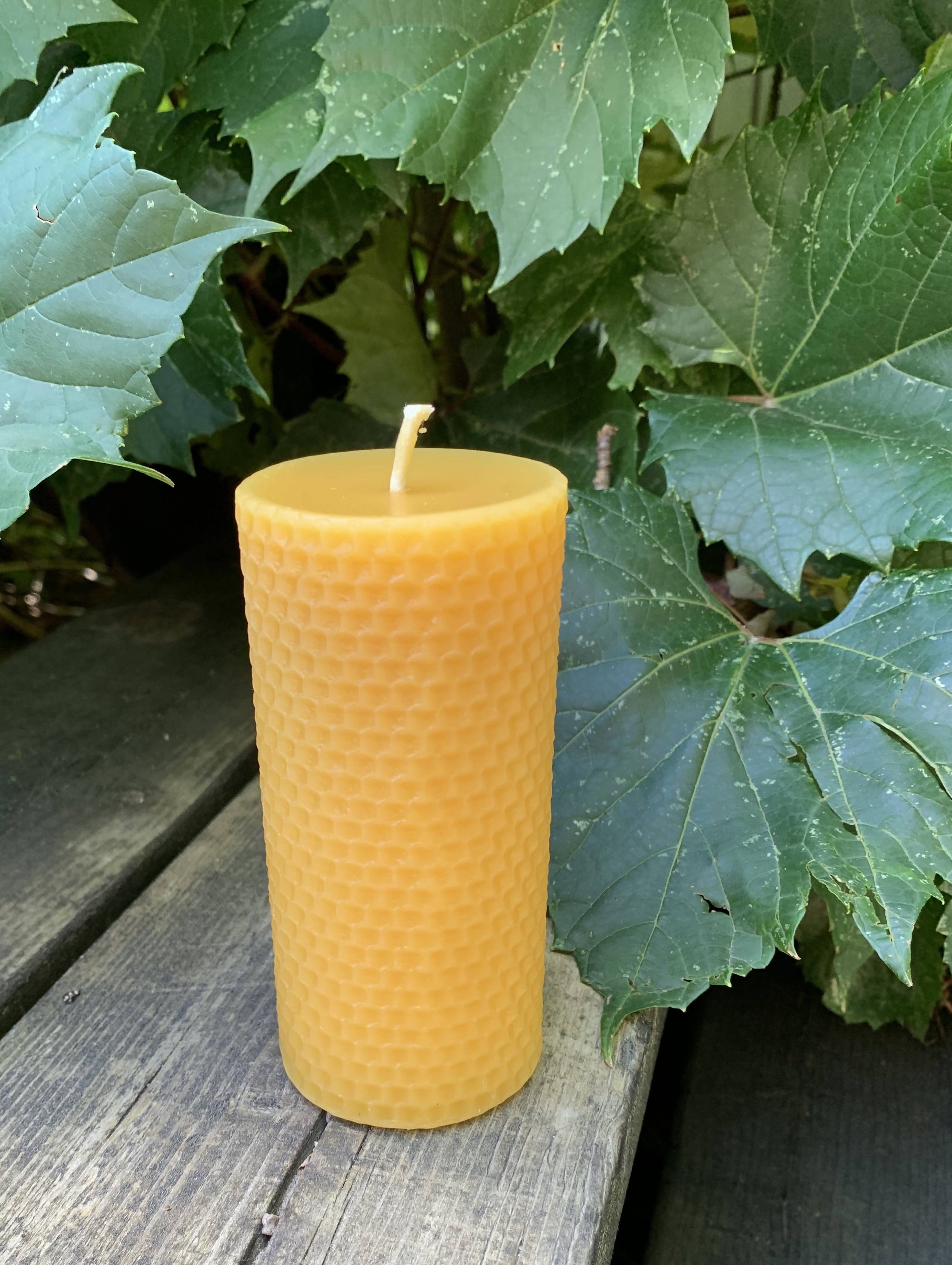 Pure Canadian Beeswax Candle - Honeycomb Pillar