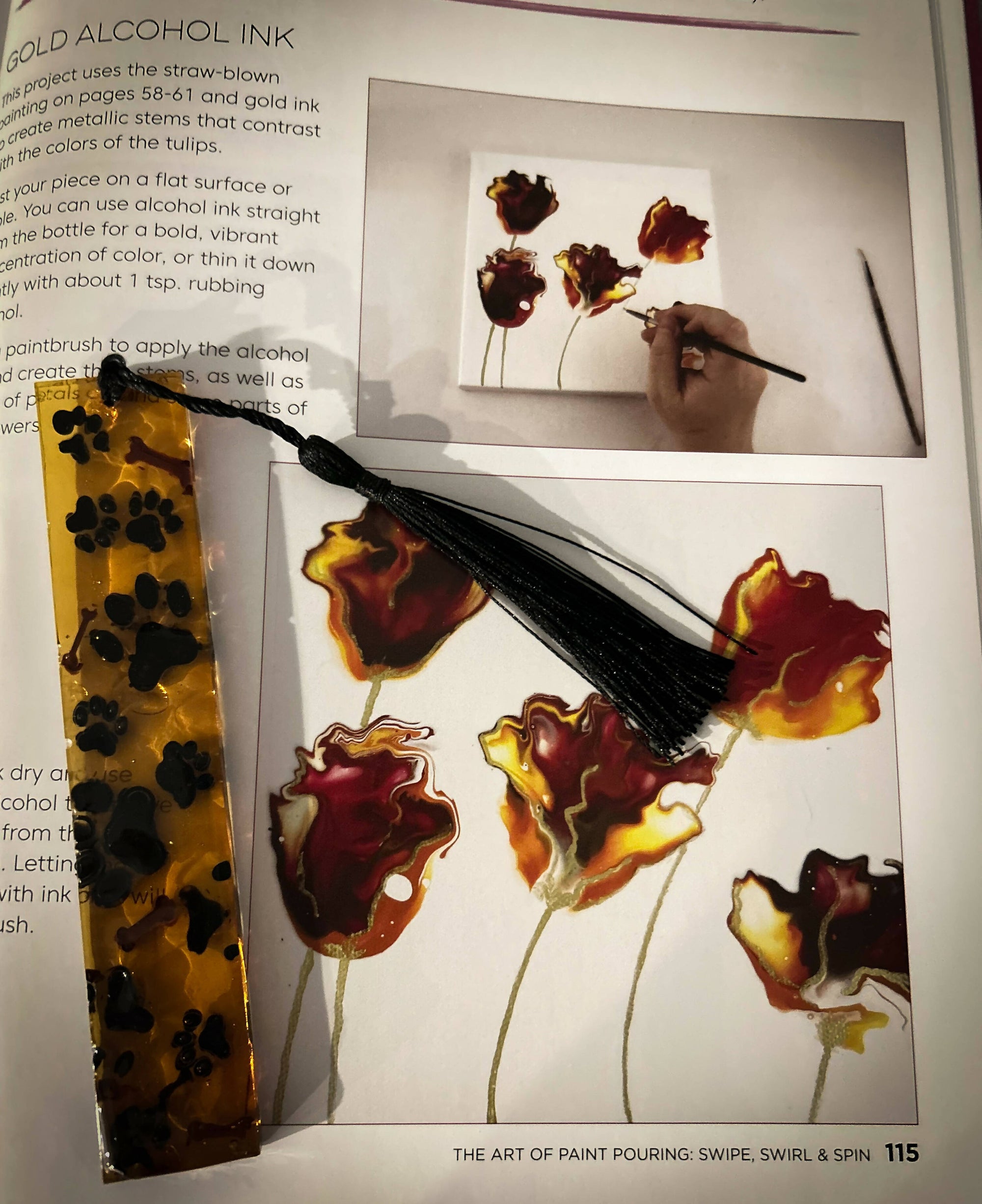 Bookmark with flower