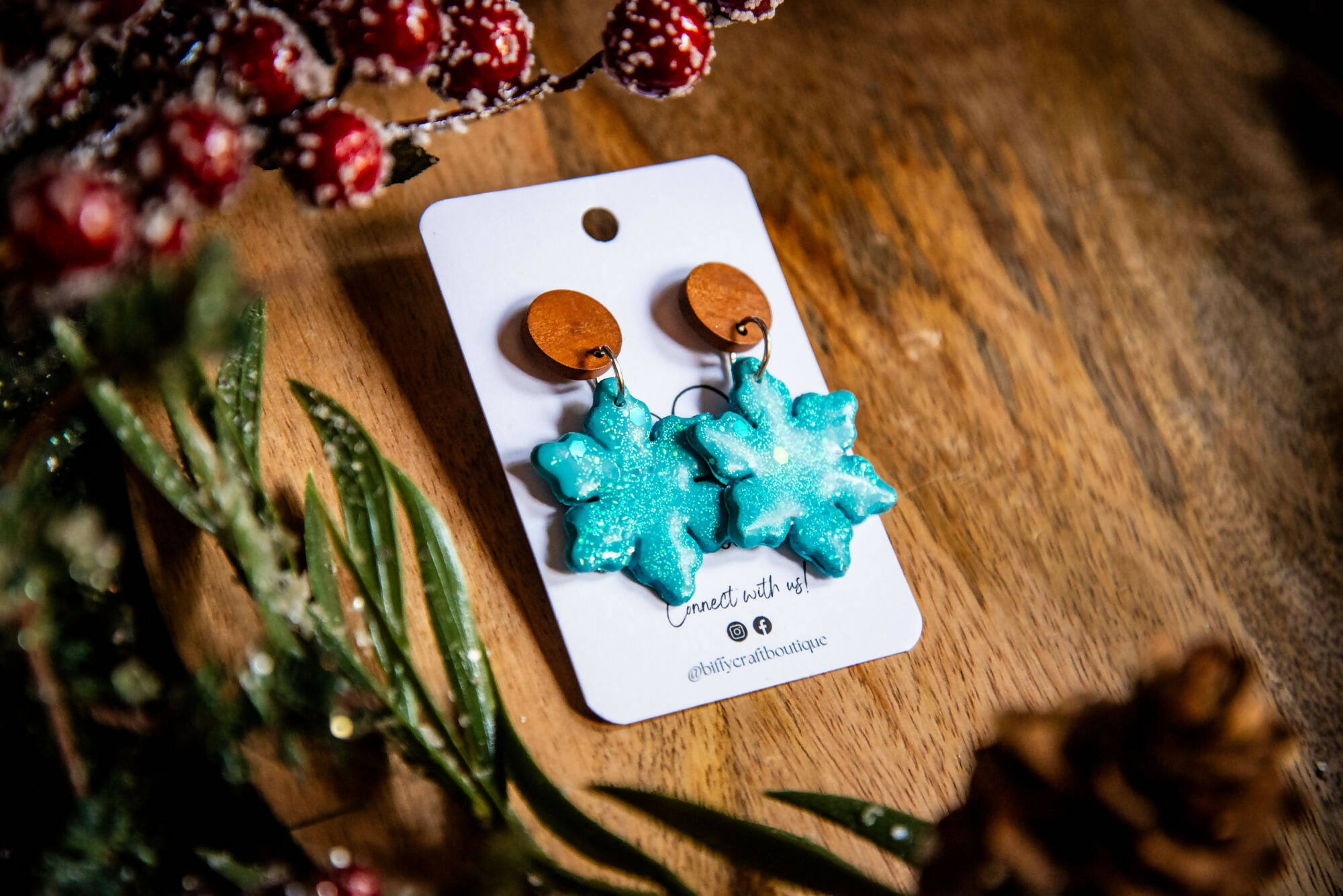 Holiday Polymer Clay Earrings |Holiday Wreath |Golden Angel |Rudolph The Reindeer |Gingerbread Boy |White Snowflakes | Blue Snowflakes | Holiday Gnome