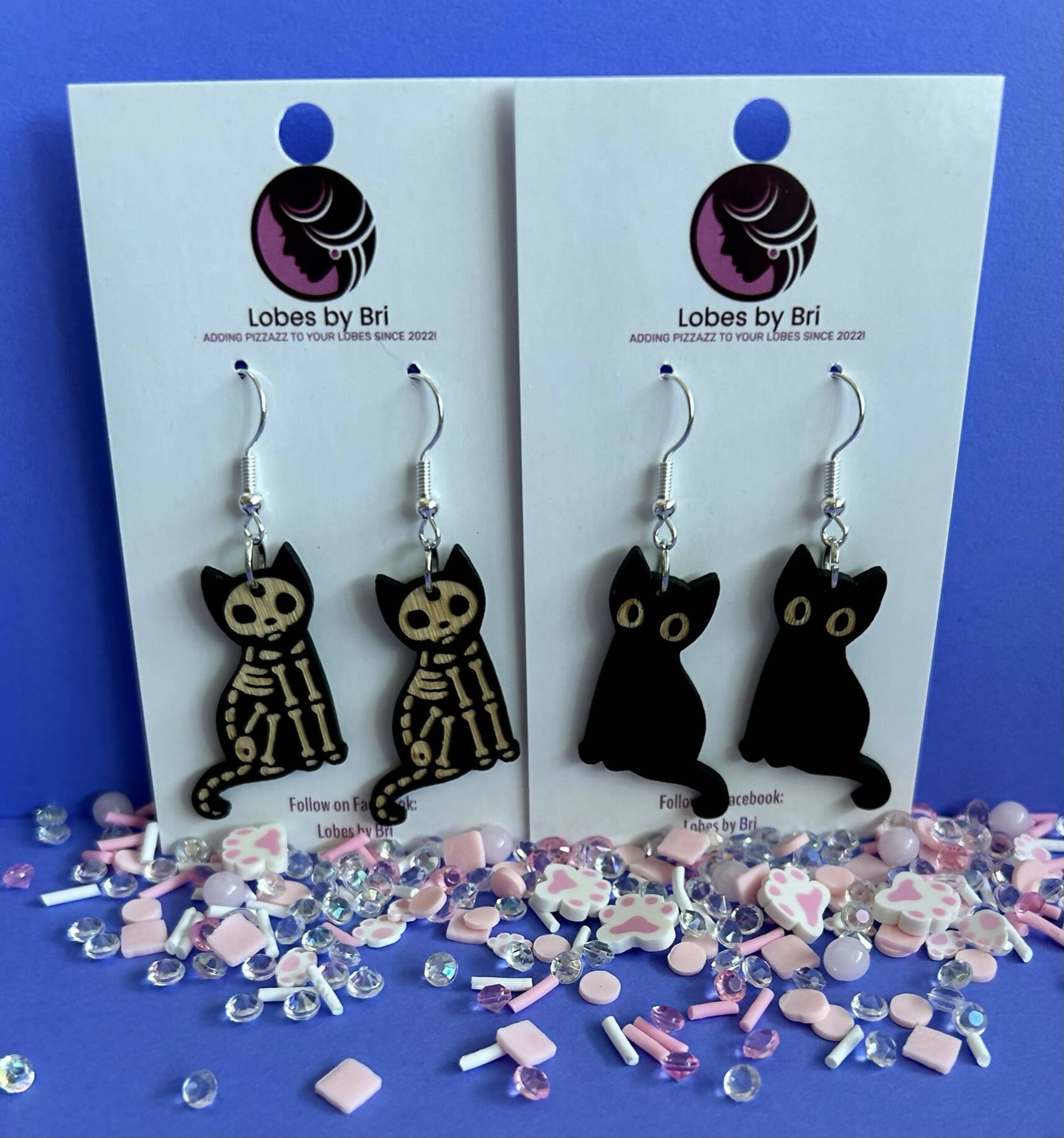 Tearney Earrings in Black, Groovy's