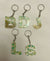 Green letter, resin keychains