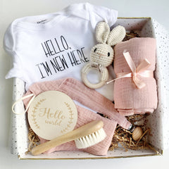 Gender Neutral Baby Shower Gift Box - Grey Elephant