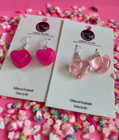 Heart Transparent Earrings, Aesthetic Jewelry Earrings