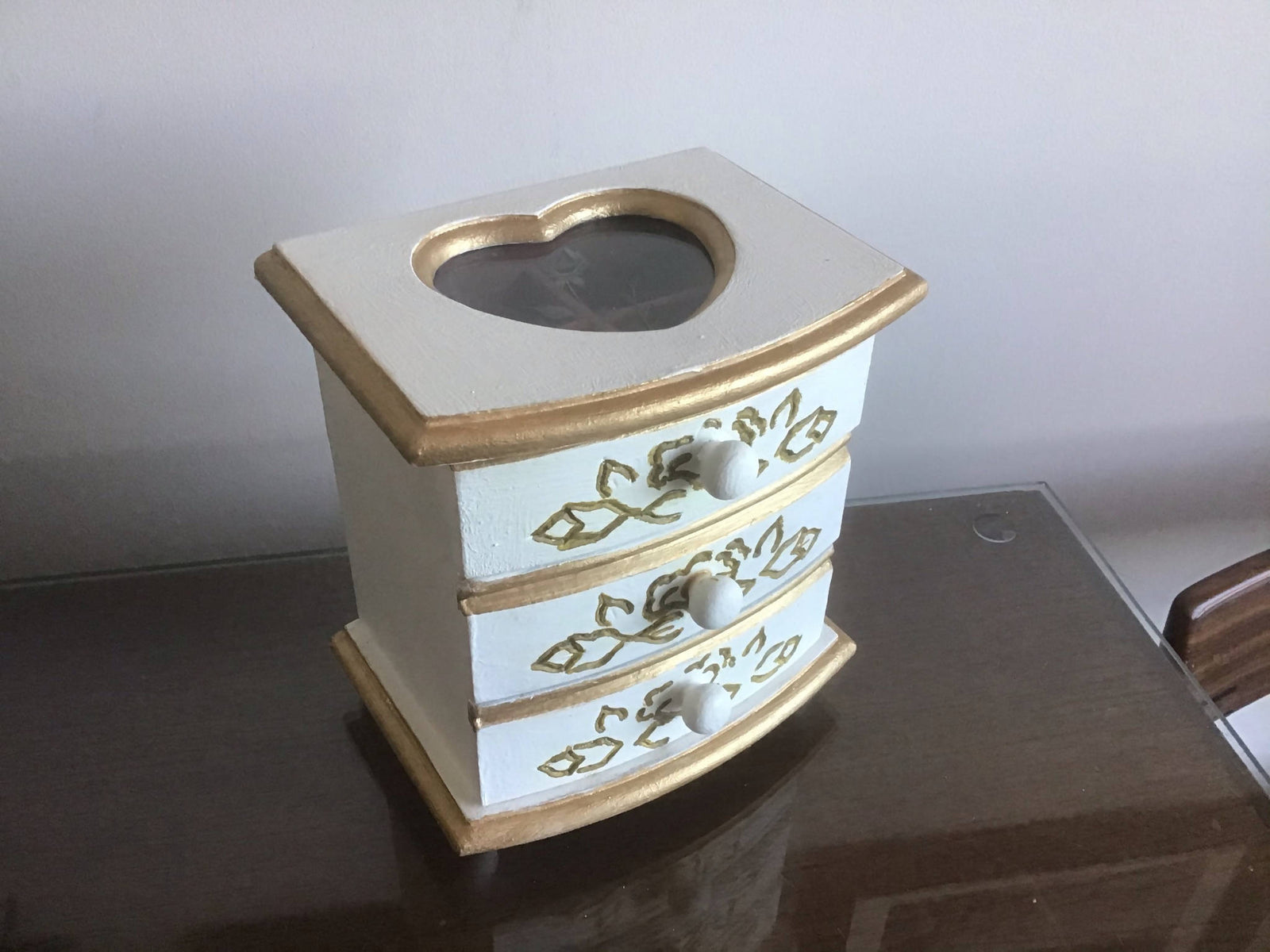 Unique hand painted jewellery box, Upcycled jewelry box, small cottage -  Ottawa Artisans
