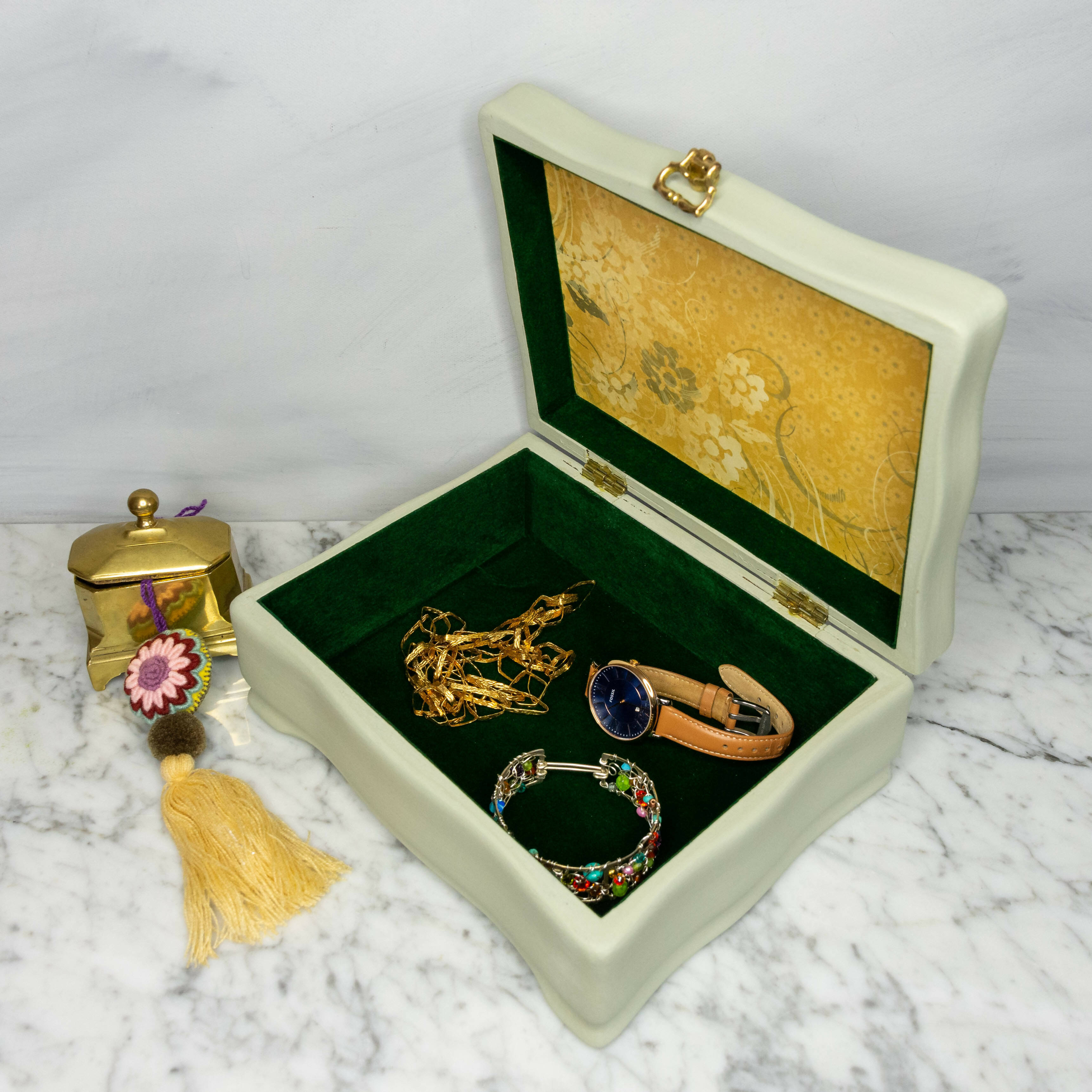 One of a kind Owl Jewelry Box, Upcycled Vintage Jewellery Box, Wood Je -  Ottawa Artisans