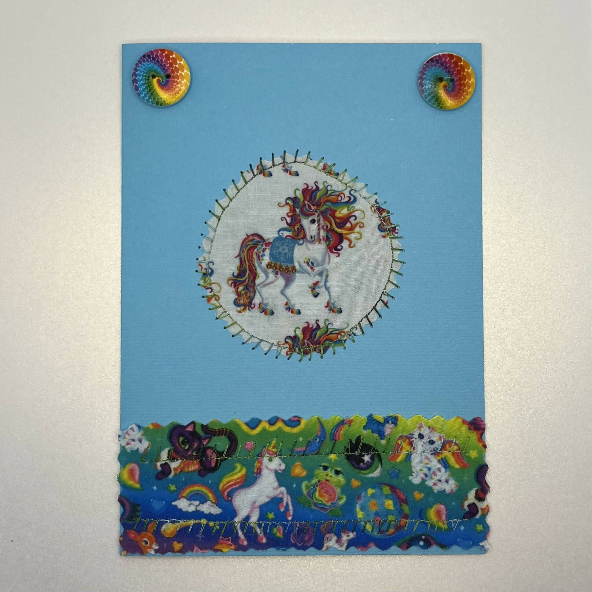 Greeting card, handcrafted. Unicorn